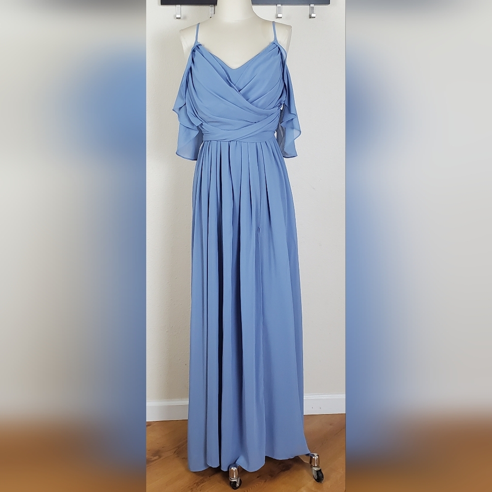 Elegant Blue Women's Dress • 1XL •
